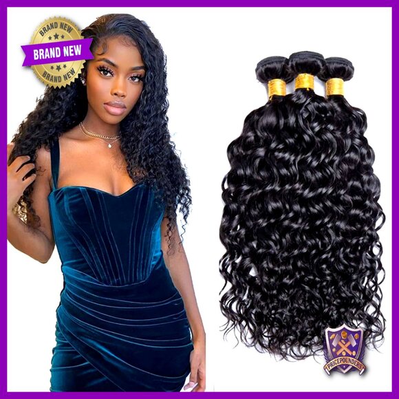 28-32 Inch Water Wave Human Hair Bundles Brazilian Virgin Hair Extensions main image 5